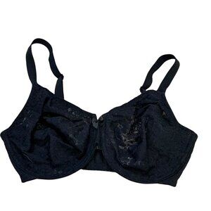 Wacoal Halo Lace Womens Black Lace Underwire Bra 32DD